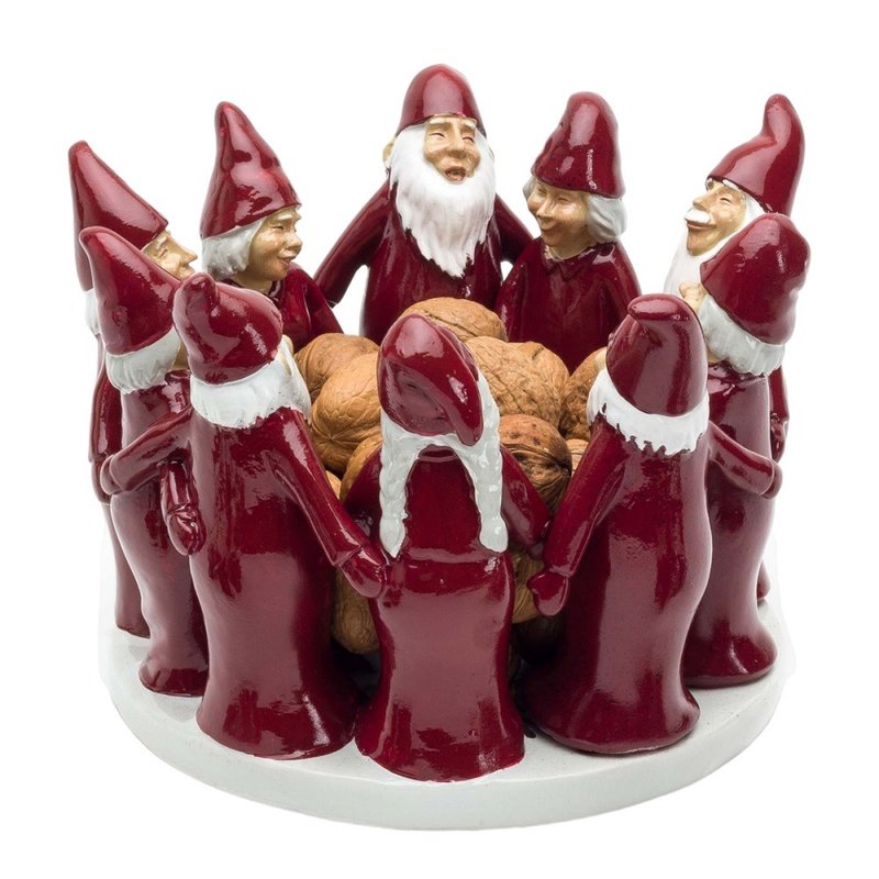 Sweden HARVESTTIME-Santa Claus Candlestick Red 20.5x15CM - Candles & Candle Holders - Resin Red