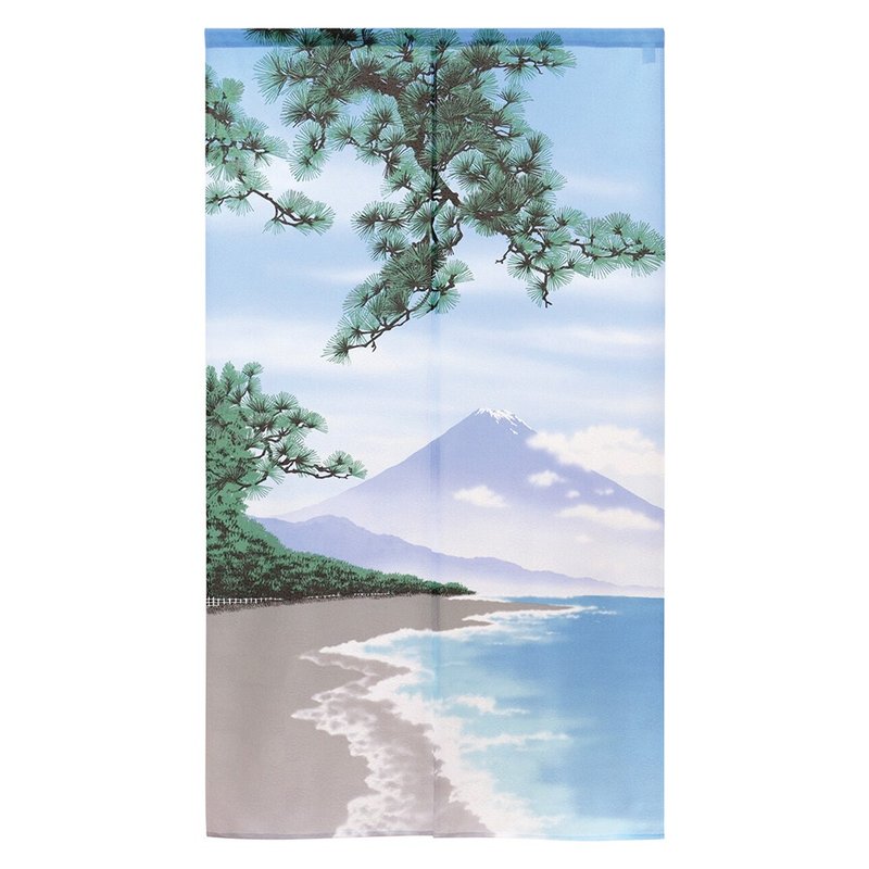 Japan-made コスモlong nore curtain summer Mount Fuji - ม่านและป้ายประตู - ไฟเบอร์อื่นๆ 