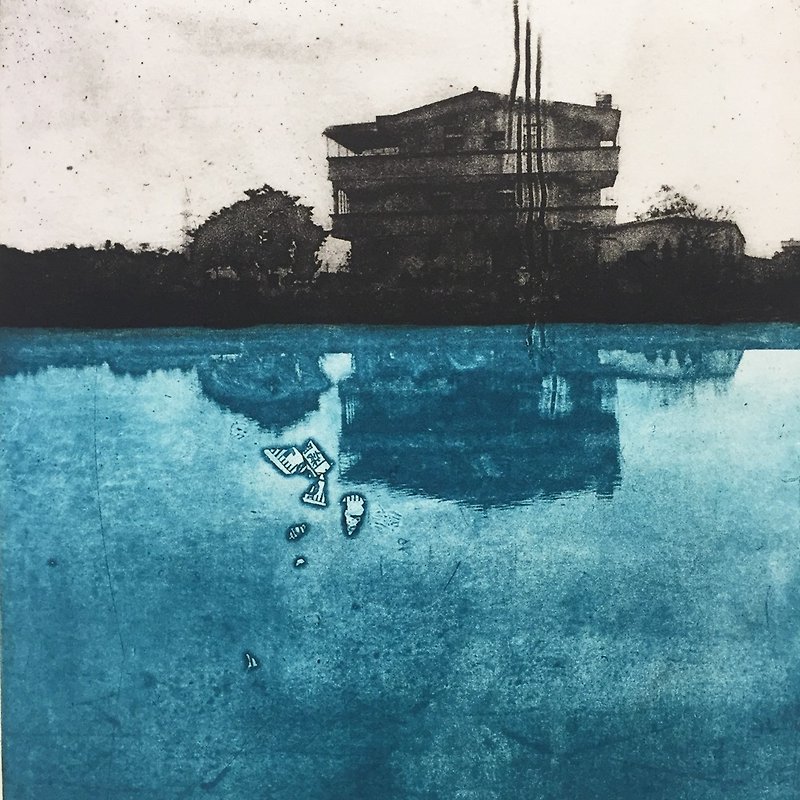 Original printmaking - territory - Lin Renxin - โปสเตอร์ - กระดาษ สีน้ำเงิน