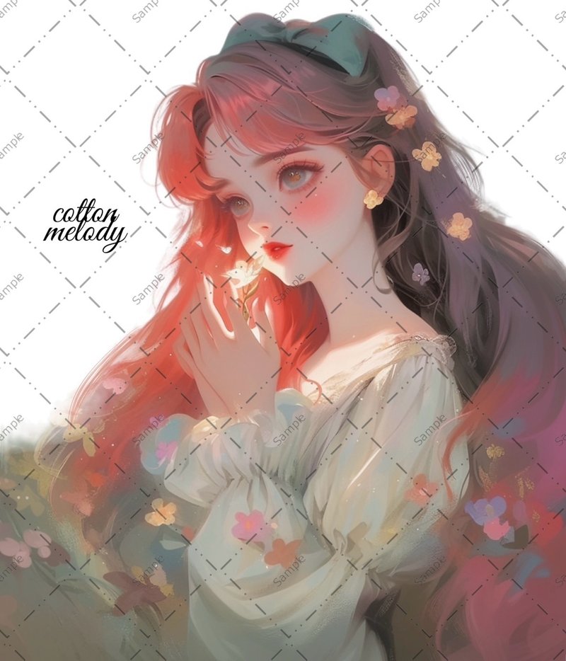 original sticker no.808 人物ステッカー オリジナルステッカー 人物ステッカー 女の子ステッカー オリジナル人物ステッカー - 貼紙 - 紙 
