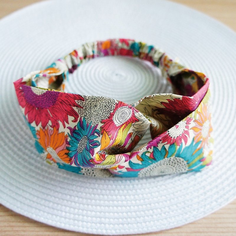 Lovely Passionate Sunflower Butterfly Elastic Headband, Hair Tie, Color E - Hair Accessories - Cotton & Hemp Multicolor