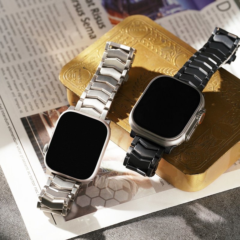 Apple watch - lightweight V-shaped titanium Apple watch band - สายนาฬิกา - โลหะ 