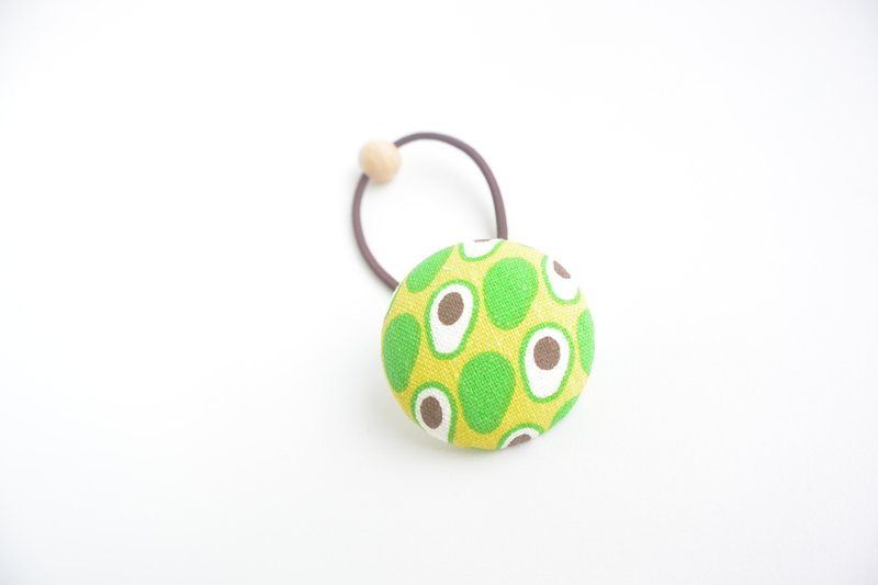 Hand-feel Cloth Button Hair Bundle-Green - เครื่องประดับผม - วัสดุอื่นๆ สีเขียว