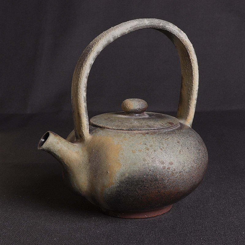 Mingyao kiln l ash-lifting beam pot before firewood preparation - Teapots & Teacups - Pottery Gray