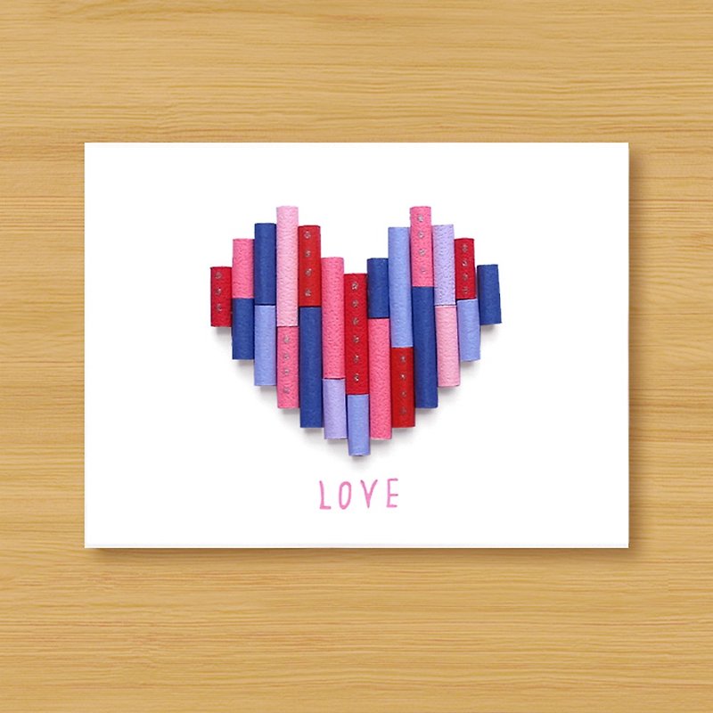 (2 styles to choose from) Handmade Rolled Paper Cards_ Layers of Love - การ์ด/โปสการ์ด - กระดาษ สีแดง