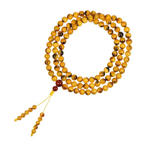 正佳珠寶 Gemsrich Jewelry 【正佳珠寶】蜜蠟琥珀 高品根珀黑花老蜜蠟 6.8-7.3mm 念珠佛珠