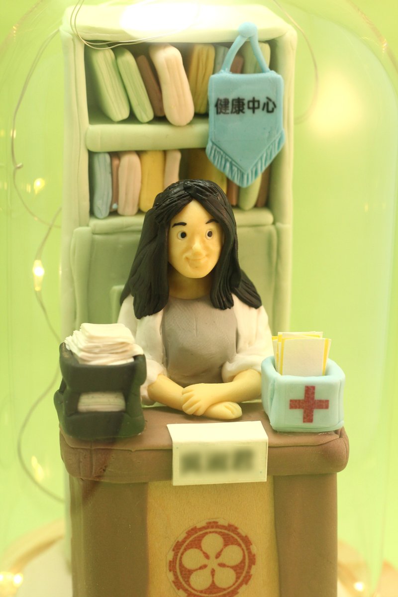 榮休記念小禮品,內有LED燈效,可客製名字.提供相片客製人物造型 - 擺飾/家飾品 - 黏土 