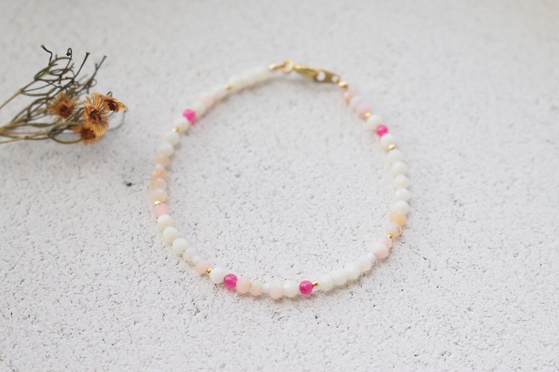 Zero yard view bracelet opal - Bracelets - Gemstone Pink