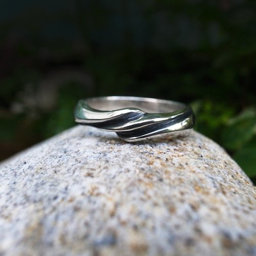 Ewin 創物-銀飾品設計創作 洗鍊系列【扭轉層疊戒】925純銀戒指/可當情侶對戒 情人節 紀念日