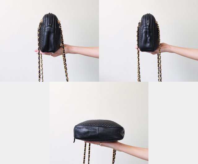 ヴィンテージ Bally ブラック アーク ラムスキンゴールド