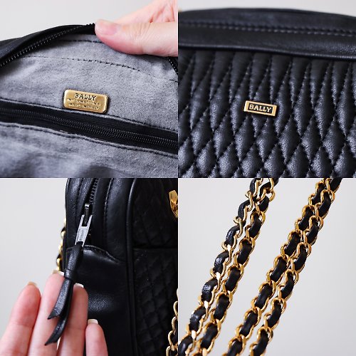 Vintage Bally Quilted Lambskin Leather Gold Chain Shoulder Bag - Shop  Folklore Messenger Bags & Sling Bags - Pinkoi