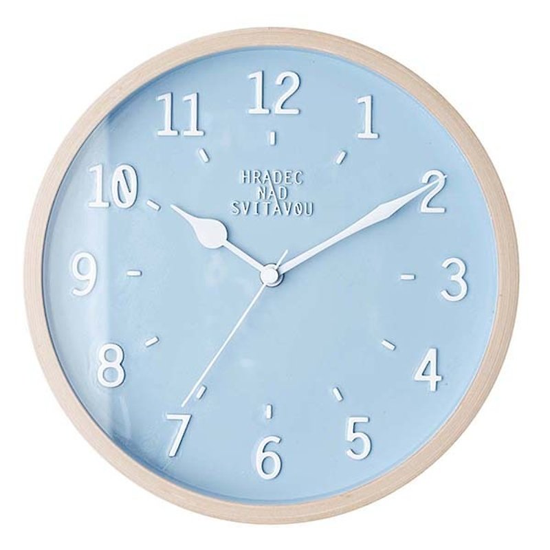 Norjso-simple Maccaron shape wall clock (blue) - Clocks - Wood Blue