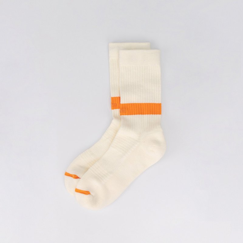 ESSENTIAL LINE Linen Orange-Medium Tall Athletic Socks - Socks - Cotton & Hemp Orange