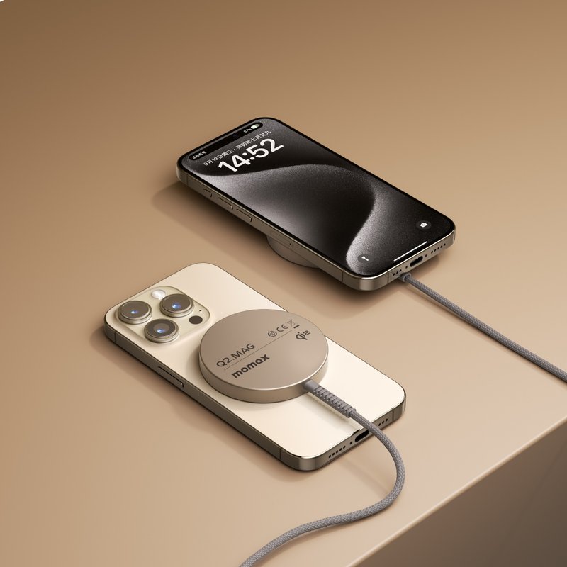 Momax Q2.Mag Qi2 Magnetic Wireless Charger UD32 - Phone Charger Accessories - Other Metals Gold