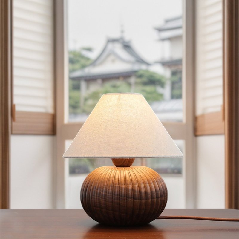大正復古洋風 北美黑胡桃木桌燈 原木 職人手作 103LT - 燈具/燈飾 - 木頭 咖啡色