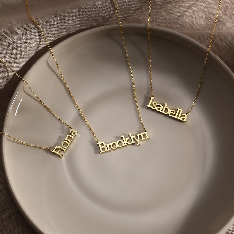 Name Necklace, Personalized Necklace, Personalized Jewelry, Personalized Gift, G - Necklaces - Silver Gold