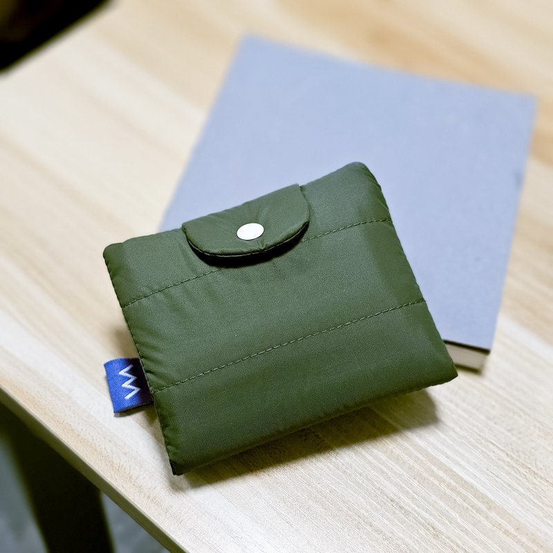 Bubble wallet - Olive - Wallets - Nylon Green