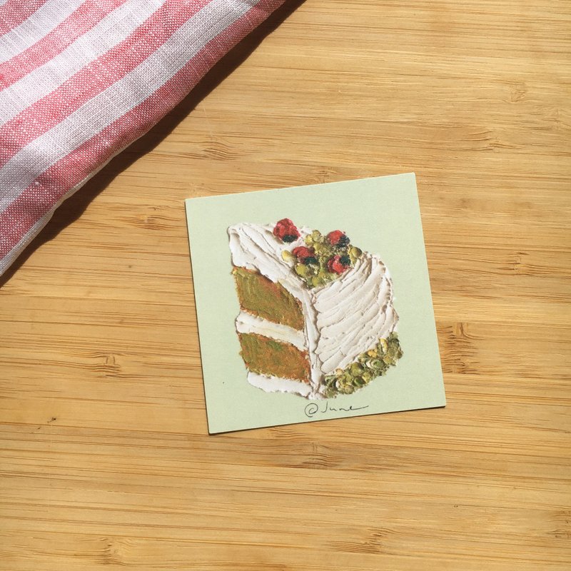 イラストカード　ピスタチオケーキ - 卡片/明信片 - 紙 