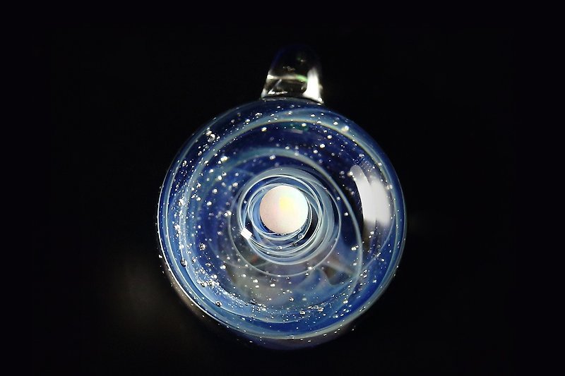 Spiral Universe Universe Glass Ball no.66 - Chokers - Glass Blue