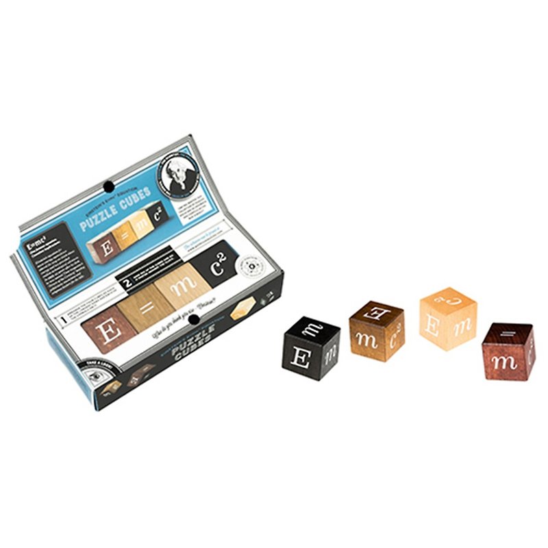 E = mc2パズルキューブブロック - ボードゲーム・玩具 - 木製 