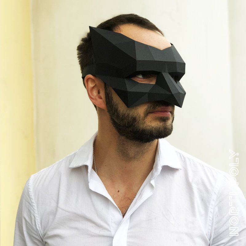 Crow Mini Mask Papercraft, Pdf, Gurko, Pepakura, Template, 3D Origami - 手工藝教學/工具書 - 其他材質 