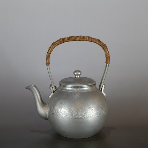 日本古美術】錫壺薩摩錫器湯沸煮水壺天然薌沉香檀香茶器香道具