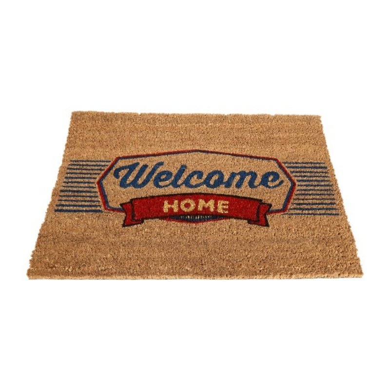 SUSS- UK imported Temerity Jones coconut texture high quality fun retro text floor mat (welcome home) - suitable for indoor and outdoor scraping mud use - Other - Other Materials Brown
