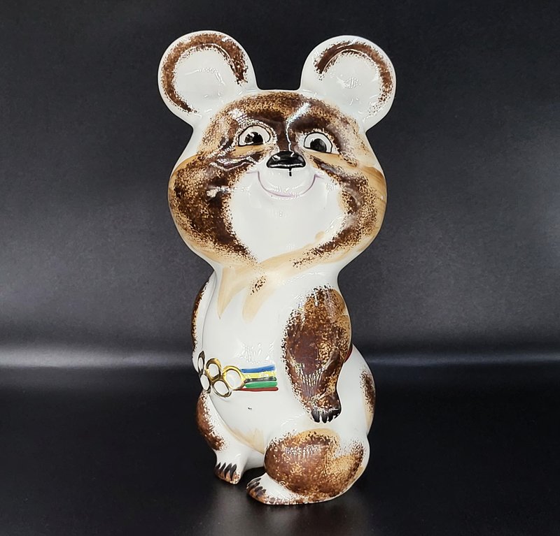 熊 MISHA 吉祥物奧運會莫斯科蘇聯 1980 KOROSTEN - 擺飾/家飾品 - 瓷 多色