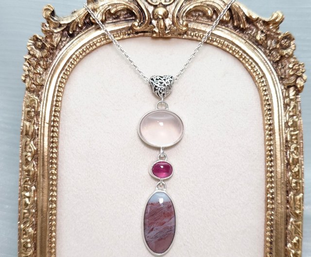 Natural Ocean hotsell Jasper Gemstone 925 Silver Handmade Thick Long Pendant Necklace