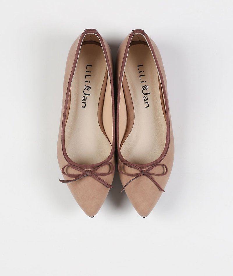[Love] pointed sleepwalking ballet shoes _ Nordic earth - Mary Jane Shoes & Ballet Shoes - Other Materials Khaki