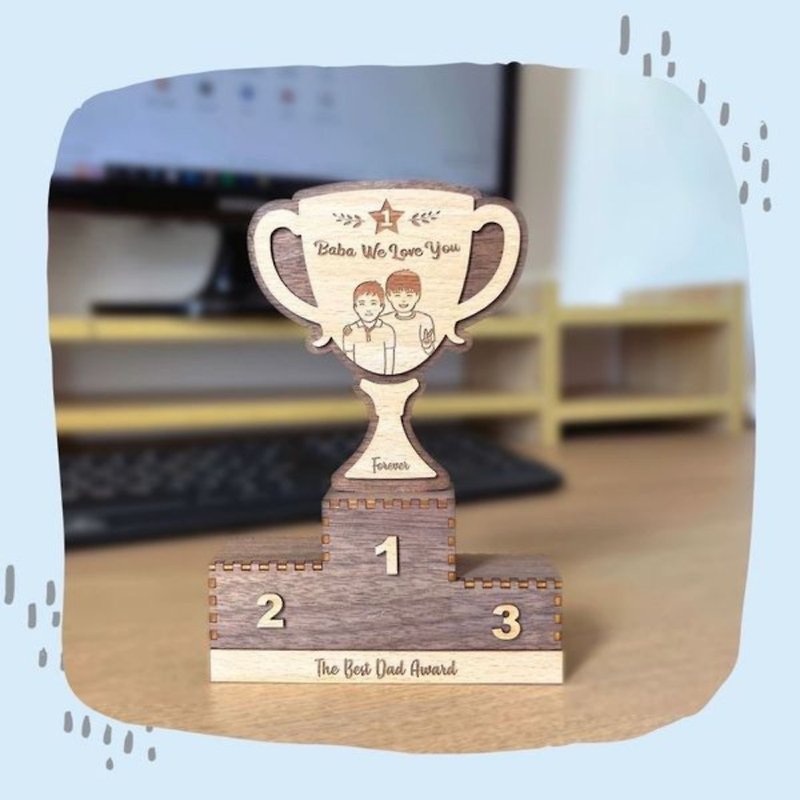 Best Dad/Mum Trophy - Items for Display - Wood 