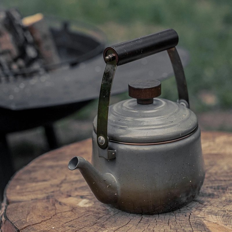 Barebones 琺瑯茶壺 Enamel Teapot CKW-379 / 石灰 - 露營用品 - 其他金屬 灰色