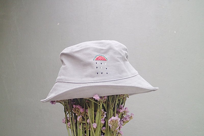 watermelon hat - 帽子 - 棉．麻 灰色