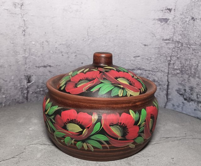 Ceramic Clay Pot, Handmade Cooking Pot, Casserole dish, Ceramic Pot for  Baking