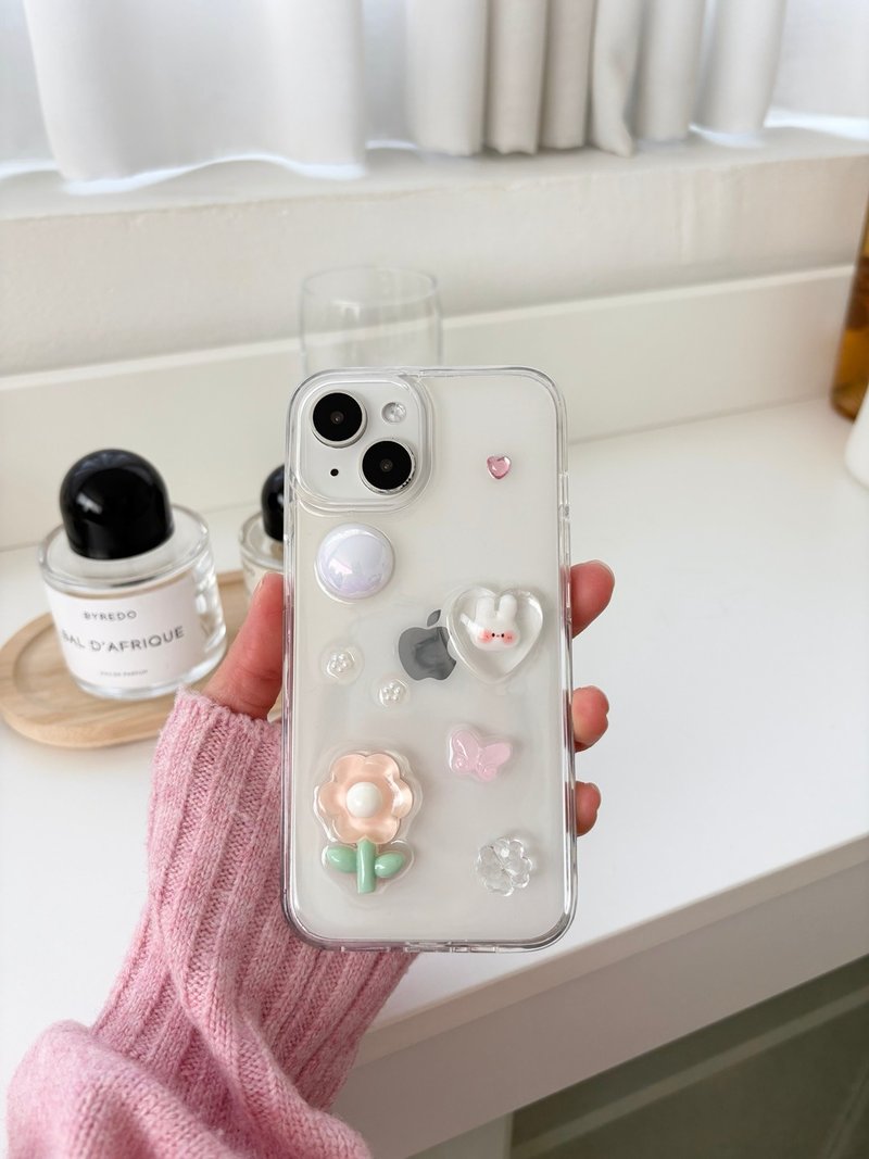 spring rabbit phone case - 手機殼/手機套 - 塑膠 