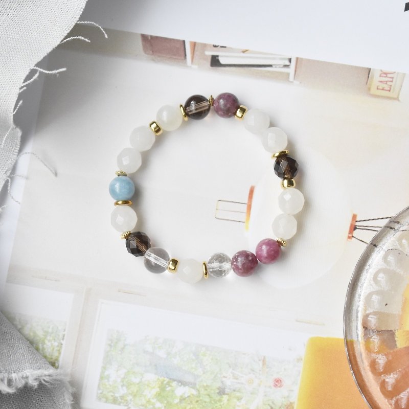 ZHU. handmade bracelet | sweet and sour taste (sister / natural stone / brass / Christmas / exchange gifts) - สร้อยข้อมือ - ทองแดงทองเหลือง 