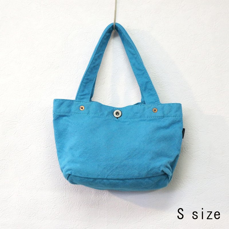 Boat-shaped tote bag S [2024 color - sky] (VC-7S) - Handbags & Totes - Cotton & Hemp Blue