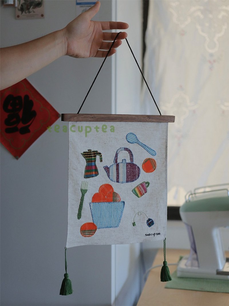 手工刺繡掛軸掛畫裝飾畫 工藝品及diy材料包 - 編織/刺繡/羊毛氈/縫紉 - 棉．麻 多色