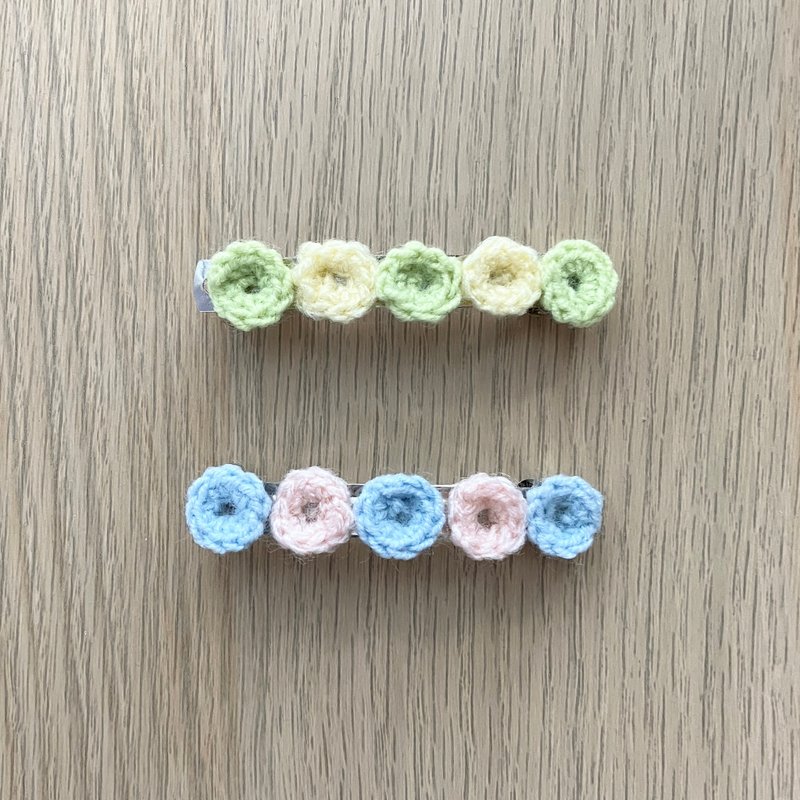 The blooming flowers and fruits of the Earl's garden/weaving/crocheting/hairpins/handmade/jumping colors/flowers - Hair Accessories - Cotton & Hemp Multicolor