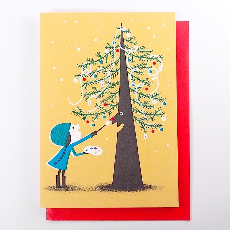 幫聖誕樹加一個驚喜 耶誕卡片【1973-卡片 聖誕節系列】 - 心意卡/卡片 - 紙 多色