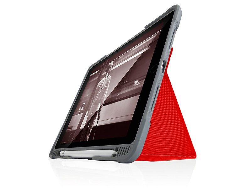 【STM】Dux Plus iPad 9.7吋 (2018)專用 軍規防摔保護殼 (紅) - 平板/電腦保護殼 - 塑膠 紅色