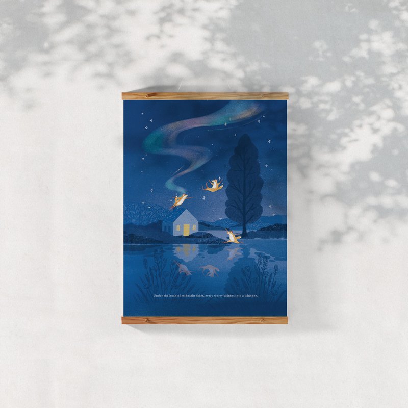 星辰無憂夜  | 插畫A4海報 - 海報/掛畫/掛布 - 紙 
