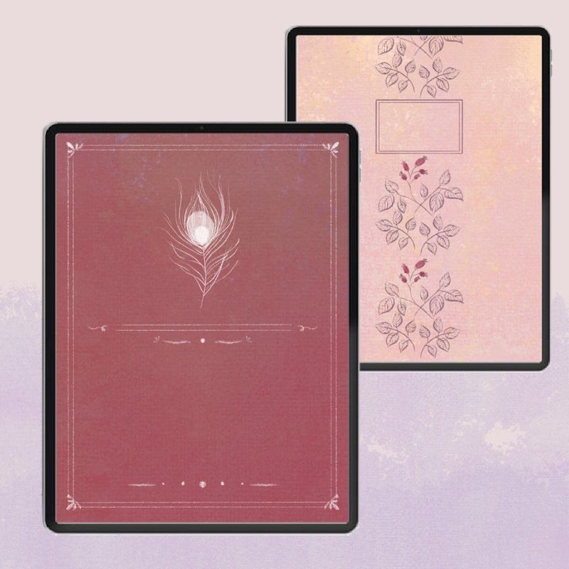 玫瑰色復古電子筆記本 GoodNotes - 其他數位商品 - 其他材質 