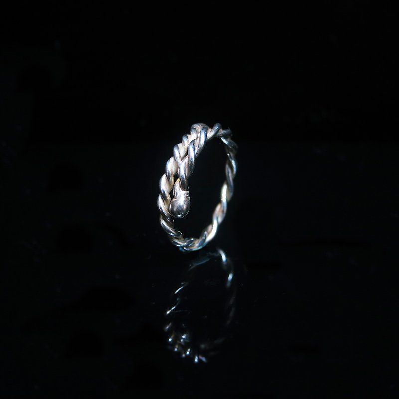 [Ed] hand twist ring Silver ring. Memorial ring. Lovers' Ring - Couples' Rings - Other Metals Silver