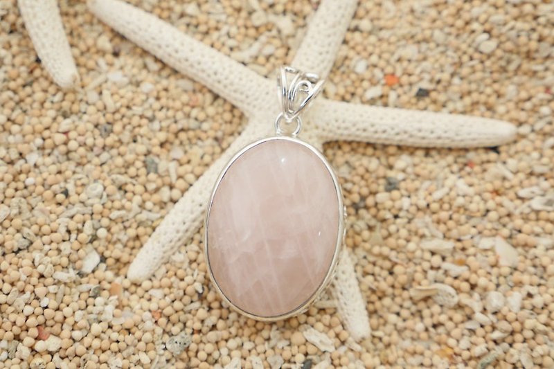 Rose quartz and freshwater pearl long necklace - Long Necklaces - Stone Pink