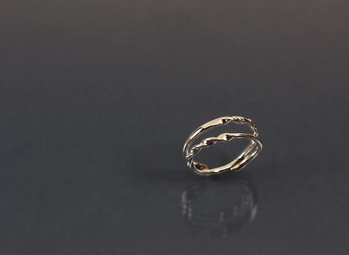 Maple jewelry design 線條系列-雙圈造型925銀戒