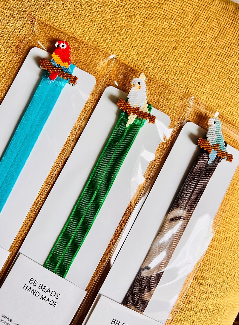 Beads stitch handmade bookmark / headband - Bookmarks - Cotton & Hemp 