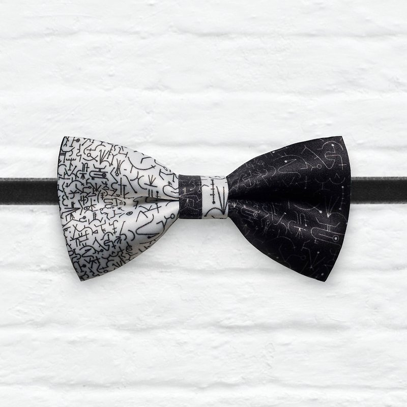 Style 0344 Black Double side Bowtie - Wedding Bowtie, Gift for Him, Toddler Bow tie, Groomsmen bow tie, Pre Tied and Adjustable Novioshk - สร้อยติดคอ - เส้นใยสังเคราะห์ สีดำ