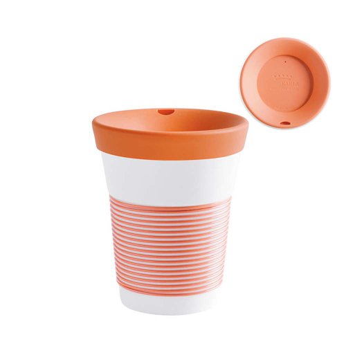 KAHLA 摩登系列-350ml含蓋隨行杯-夕陽橘-原廠盒裝