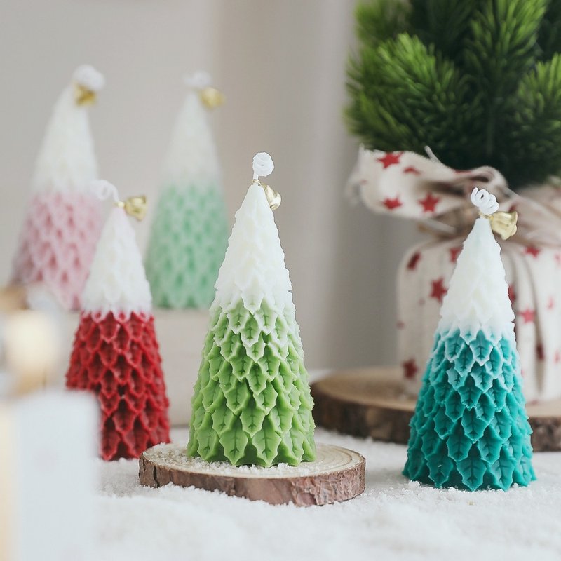 Christmas tree shaped scented candle - เทียน/เชิงเทียน - ขี้ผึ้ง 